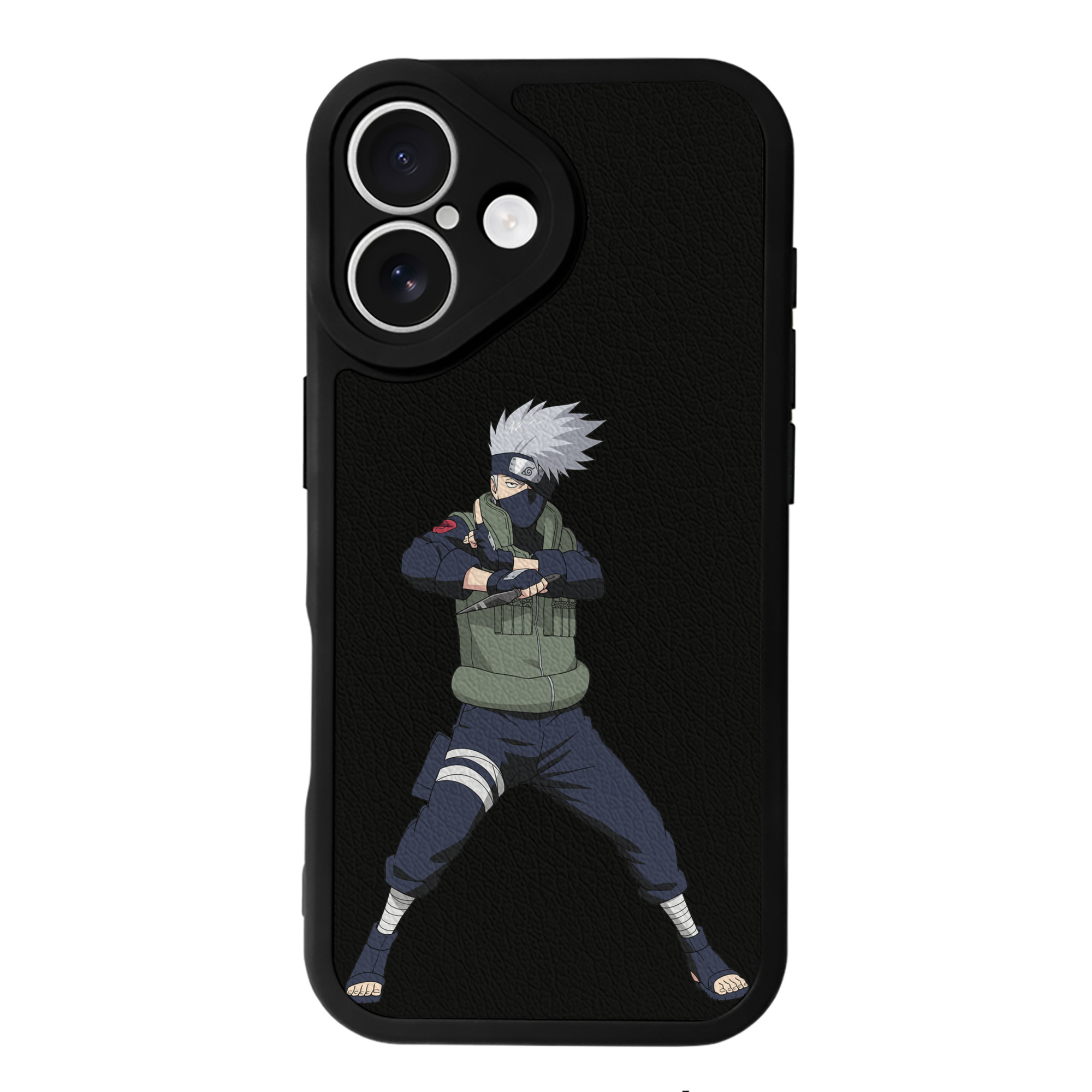 （画像用） NARUTO -ナルト- はたけ カカシ Hatake Kakashi 【iPhone 16シリーズ対応】シリコンスマホケース（レザー調） 材質：シリコン